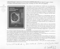 Creatividad y nuevas aventuras empresariales  [artículo]