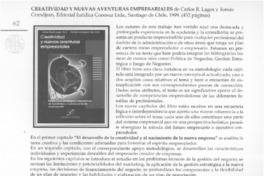 Creatividad y nuevas aventuras empresariales  [artículo]