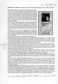 Identidad chilena  [artículo]