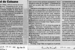 La inmensidad de Coloane  [artículo] Aristóteles España