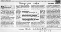 Trampa para conejos  [artículo] Vicente Montañés