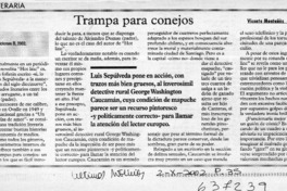 Trampa para conejos  [artículo] Vicente Montañés
