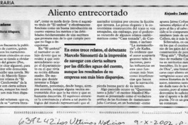 Aliento entrecortado  [artículo] Alejandro Zambra