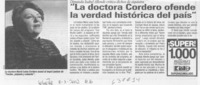 "La doctora Cordero ofende la verdad histórica del país"  [artículo]