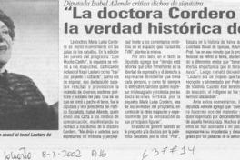 "La doctora Cordero ofende la verdad histórica del país"  [artículo]
