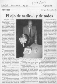 El ojo de nadie, y de todos  [artículo] Enrique Ramírez Capello