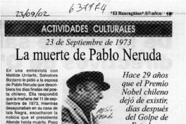 La muerte de Pablo Neruda  [artículo]