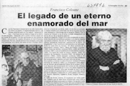El legado de un eterno enamorado del mar  [artículo] Patricio Rodríguez