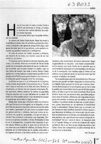 Hoy me toca decirle adiós a Carlos Cerda...  [artículo] Inés Stranger