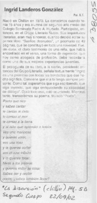 Ingrid Landeros González  [artículo] A. T.