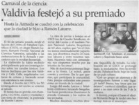 Valdivia festejó a su premiado