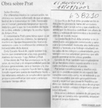 Obra sobre Prat  [artículo] Pedro Romero Julio