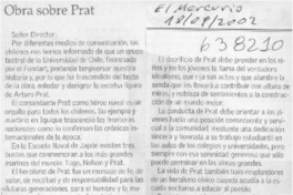Obra sobre Prat  [artículo] Pedro Romero Julio