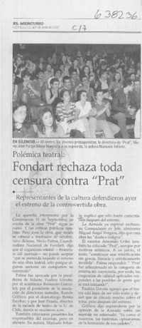 Fondart rechaza toda censura contra "Prat"  [artículo]