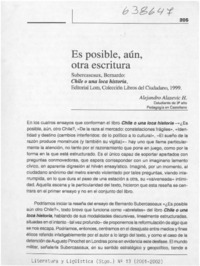 Es posible, aún, otra escritura  [artículo] Alejandro Alasevic H.