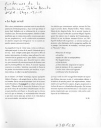 La hoja verde  [artículo] M. R.