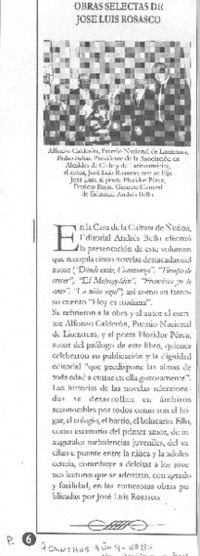 Obras selectas de José Luis Rosasco.