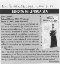 Bendita mi lengua sea  [artículo] Floridor Pérez