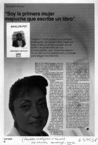 "Soy la primera mujer mapuche que escribe un libro"  [artículo]