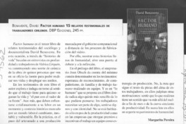 Factor humano  [artículo] Margarita Pereira