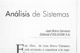 Análisis de sistemas  [artículo]