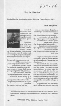 Eco de Narciso  [artículo] Iván Trujillo C.