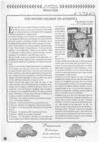 Con Pancho Coloane en Antártica  [artículo] Oscar Pinochet de la Barra