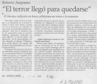 "El terror llegó para quedarse"  [artículo]