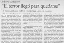 "El terror llegó para quedarse"  [artículo]