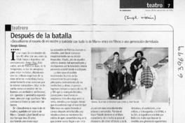 Después de la batalla  [artículo] Sergio Gómez