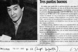 Tres puntos buenos  [artículo]