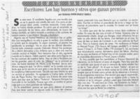 Escritores, los hay buenos y otros que ganan premios