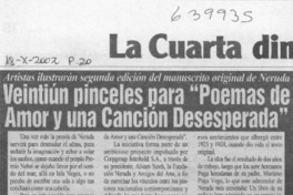Veintiún pinceles para "Poemas de amor y una canción desesperada"  [artículo]