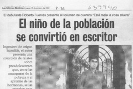El niño de la población se convirtió en escritor  [artículo] Rodrigo Castillo