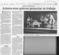 Actores-reos quieren proyectar su trabajo  [artículo]