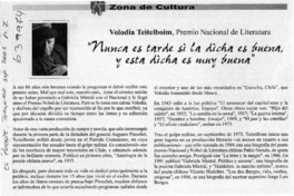 "Nunca es tarde si la dicha es buena, y esta dicha es muy buena"  [artículo]