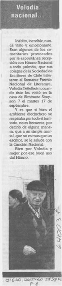 Volodia nacional  [artículo]