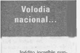 Volodia nacional  [artículo]
