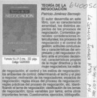 Teoría de la negociación  [artículo]