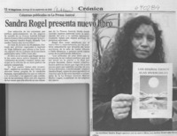 Sandra Rogel presenta nuevo libro  [artículo]
