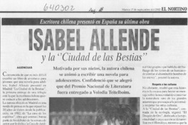 Allende, Isabel Allende y la "Ciudad de las bestias"  [artículo]