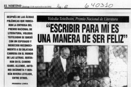 "Escribir para mí es una manera de ser feliz"  [artículo]