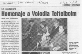 Homenaje a Volodia Teitelboim  [artículo]