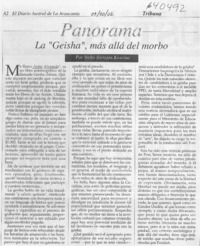 La "Geisha", más allá del morbo  [artículo] Yerko Torrejon Koscina