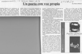 Un poeta con voz propia