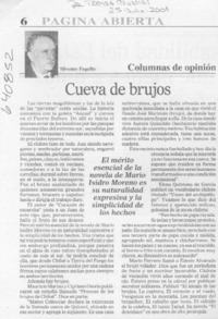 Cueva de brujos  [artículo] Silvestre Fugellie