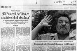 "El Festival de Viña es una frivolidad absoluta"  [artículo]