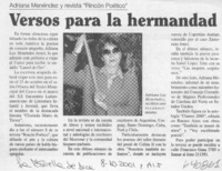 Versos para la hermandad  [artículo]