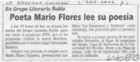 Poeta Mario Flores  [artículo]