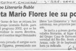 Poeta Mario Flores  [artículo]